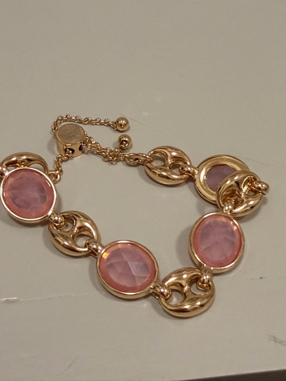 Bomb Party NWOT! Gold-Tone Women's Bracelet Stack with Pink and Turquoise - Picture 10 of 10